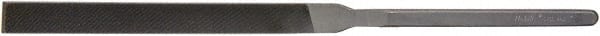 Grobet - 8-1/2" Needle Precision Swiss Pattern Hand File - 3/8" Width Diam x 1/8" Thick, Handle - Exact Tooling