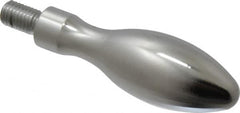 Gibraltar - M10x1.5 Threaded Stem, Fixed Handwheel & Machine Handle - Steel Bulb Shape Handle, Steel Stem - Exact Tooling