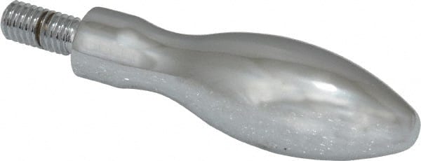 Gibraltar - M6x1 Threaded Stem, Fixed Handwheel & Machine Handle - Steel Bulb Shape Handle, Steel Stem - Exact Tooling