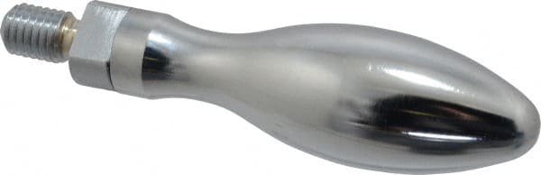 Gibraltar - M10x1.5 Threaded Stem, Revolving Handwheel & Machine Handle - Steel Bulb Shape Handle, Steel Stem - Exact Tooling