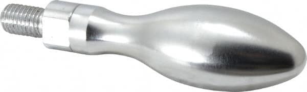 Gibraltar - M12x1.75 Threaded Stem, Revolving Handwheel & Machine Handle - Steel Bulb Shape Handle, Steel Stem - Exact Tooling
