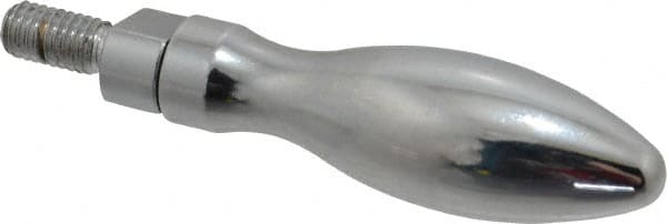 Gibraltar - M6x1 Threaded Stem, Revolving Handwheel & Machine Handle - Steel Bulb Shape Handle, Steel Stem - Exact Tooling