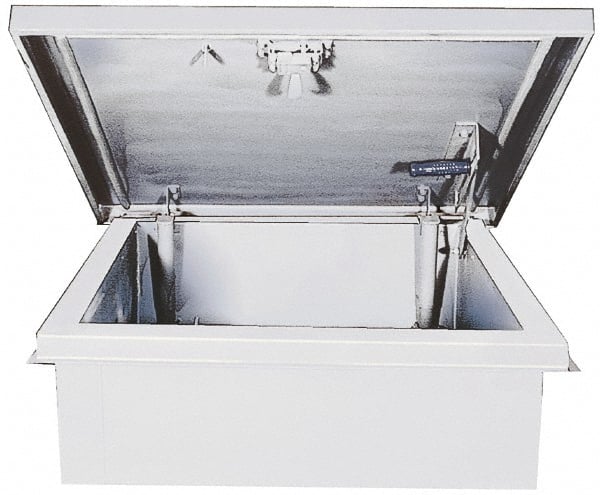 Karp - 36" Wide x 30" High, Galvanized Steel Roof Hatch - 36" Opening Width, 30" Opening Height - Exact Tooling