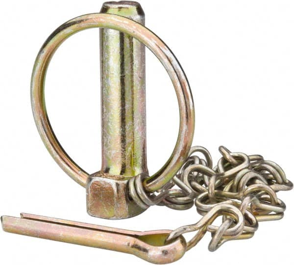 Made in USA - Lynch Pins Pin Diameter (Inch): 7/16 Usable Length (Inch): 1-9/16 - Exact Tooling