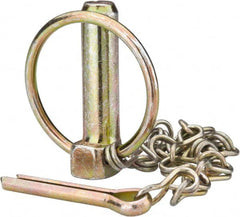 Made in USA - Lynch Pins Pin Diameter (Inch): 7/16 Usable Length (Inch): 1-9/16 - Exact Tooling