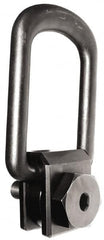 Jergens - 2,500 Lbs. Load Limit, Alloy Steel Side Pull Hoist Ring - Black Oxide Finish, 5/8-11 Inch Thread Size, 2 Inch Diameter Ring - Exact Tooling