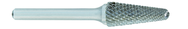 SL-3L6 -- 3/8 x 1-1/16 LOC x 1/4 Shank x 6 OAL 14 Degree Included Angle Carbide Medium Tough Cut Burr - Exact Tooling