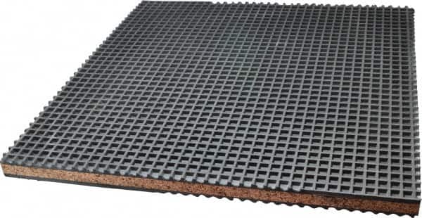 Mason Ind. - 18" Long x 18" Wide x 1" Thick, Neoprene ans Cork, Machinery Leveling Pad & Mat - Exact Tooling