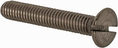 Value Collection - M4x0.70 Metric Coarse, 25mm OAL Slotted Drive Machine Screw - Flat Head, Grade 18-8 & A2 Stainless Steel, Uncoated, Without Washer - Exact Tooling