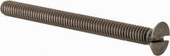 Value Collection - M4x0.70 Metric Coarse, 45mm OAL Slotted Drive Machine Screw - Flat Head, Grade 18-8 & A2 Stainless Steel, Uncoated, Without Washer - Exact Tooling
