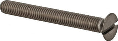 Value Collection - M5x0.80 Metric Coarse, 45mm OAL Slotted Drive Machine Screw - Flat Head, Grade 18-8 & A2 Stainless Steel, Uncoated, Without Washer - Exact Tooling