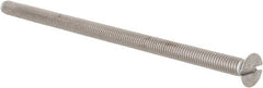 Value Collection - M5x0.80 Metric Coarse, 100mm OAL Slotted Drive Machine Screw - Flat Head, Grade 18-8 & A2 Stainless Steel, Uncoated, Without Washer - Exact Tooling