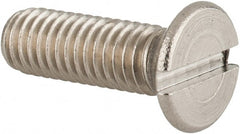 Value Collection - M6x1.00 Metric Coarse, 20mm OAL Slotted Drive Machine Screw - Flat Head, Grade 18-8 & A2 Stainless Steel, Uncoated, Without Washer - Exact Tooling
