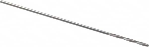 Magafor - #71 Solid Carbide 4 Flute Chucking Reamer - Spiral Flute, 0.026" Straight Shank, 9/32" Flute Length, 1-5/16" OAL - Exact Tooling