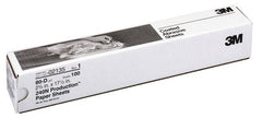 3M - 80 Grit, Aluminum Oxide Sanding Sheet - 17-1/2" Long x 2-3/4" Wide, Medium Grade, D Weighted Paper Backing - Exact Tooling