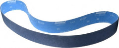Norton - 2-1/2" Wide x 60" OAL, 80 Grit, Zirconia Alumina Abrasive Belt - Zirconia Alumina, Medium, Coated, X Weighted Cloth Backing, Series R823 - Exact Tooling