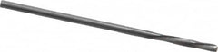 Magafor - 1.491mm Solid Carbide 4 Flute Chucking Reamer - Spiral Flute, 0.0587" Straight Shank, 25/64" Flute Length, 1-9/16" OAL - Exact Tooling