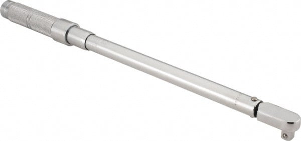 Proto - 1/2" Drive Micrometer Fixed Head Torque Wrench - 47 N/m to 210 N/m Torque, 21-1/8" OAL, 210 N/m Graduation, Ratchet Head - Exact Tooling