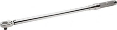 Proto - 1/2" Drive Micrometer Type Ratchet Head Torque Wrench - 75 N/m to 345 N/m Torque, 27-1/8" OAL, 1.36 N/m Graduation, Ratchet Head - Exact Tooling
