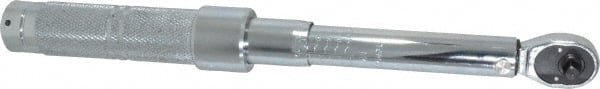 Proto - 1/4" Drive Micrometer Type Ratchet Head Torque Wrench - 40 In/Lb to 200 In/Lb Torque, 11-7/8" OAL, 0.11 N/m Graduation, Ratchet Head - Exact Tooling