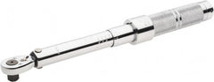 Proto - 3/8" Drive Micrometer Type Ratchet Head Torque Wrench - 40 In/Lb to 200 In/Lb Torque, 11-7/8" OAL, 0.11 N/m Graduation, Ratchet Head - Exact Tooling