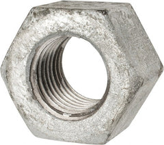 Value Collection - 1-1/4 - 7 UNC Steel Right Hand Heavy Hex Nut - 2" Across Flats, 1-7/32" High, Galvanized Finish - Exact Tooling
