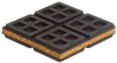 Mason Ind. - 18" Long x 18" Wide x 3/4" Thick, Rubber & Cork, Machinery Leveling Pad & Mat - Exact Tooling