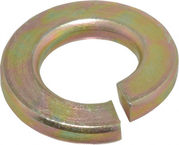Value Collection - 5/16", 0.078" Thick Split Lock Washer - Grade 8 Alloy Steel, Zinc-Plated Finish, 0.314" Min ID, 0.322" Max ID, 0.489" Min OD, 0.583" Max OD - Exact Tooling