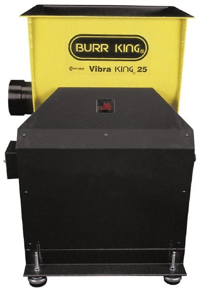 Burr King - 3/4 hp, Wet/Dry Operation Vibratory Tumbler - Flow Through Drain - Exact Tooling