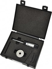 Starrett - 1/4" to 5/16", 2-1/4" Gage Depth, Mechanical Inside Hole Micrometer - 0.0003" Graduation, 0.00015" Accuracy, Ratchet Stop Thimble - Exact Tooling