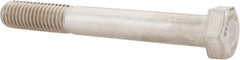 Value Collection - 1/2-13 UNC, 4" Length Under Head Hex Head Cap Screw - Partially Threaded, Grade 316 Stainless Steel, Uncoated, 3/4" Hex - Exact Tooling