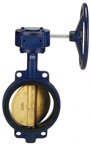 NIBCO - 2" Pipe, Wafer Butterfly Valve - Lever Handle, Cast Iron Body, EPDM Seat, 200 WOG, Aluminum Bronze Disc, Stainless Steel Stem - Exact Tooling