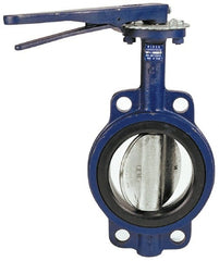 NIBCO - 2-1/2" Pipe, Wafer Butterfly Valve - Lever Handle, Cast Iron Body, EPDM Seat, 200 WOG, Ductile Iron Disc, Stainless Steel Stem - Exact Tooling