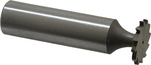 Whitney Tool Co. - 5/8" Diam x 1/16" Face Width, Cobalt, 12 Teeth, Shank Connection Woodruff Keyseat Cutter - Uncoated, 2-1/16" OAL x 1/2" Shank, Straight Teeth - Exact Tooling