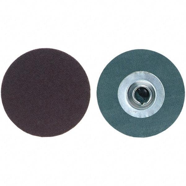 Merit Abrasives - 2" Disc Diam, 80 Grit, Aluminum Oxide Quick Change Disc - Type S Attaching System, Coated, Medium Grade, 30,000 RPM, R228 Series - Exact Tooling