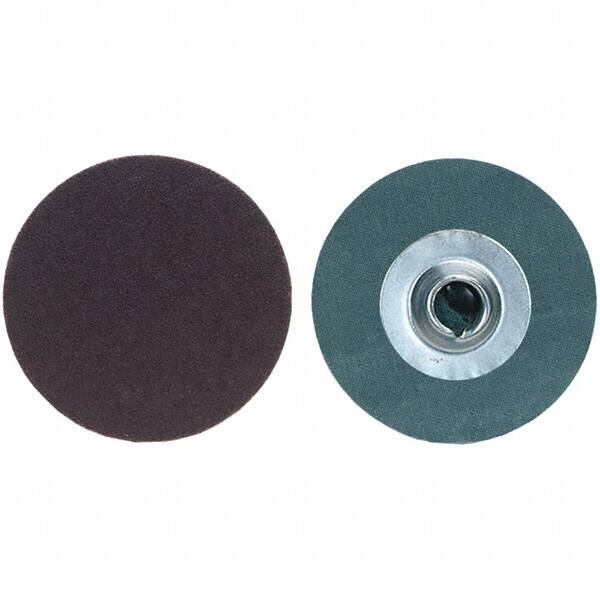 Merit Abrasives - 2" Disc Diam, 120 Grit, Aluminum Oxide Quick Change Disc - Type S Attaching System, Coated, Fine Grade, 30,000 RPM, R228 Series - Exact Tooling