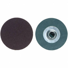 Merit Abrasives - 2" Disc Diam, 120 Grit, Aluminum Oxide Quick Change Disc - Type S Attaching System, Coated, Fine Grade, 30,000 RPM, R228 Series - Exact Tooling