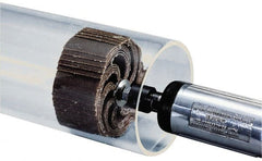 Merit Abrasives - 80 Grit, Coated, Aluminum Oxide Bore Polisher - Medium Grade, 15,000 RPM, Polishes Bores with 2-1/2 to 3" Diam - Exact Tooling