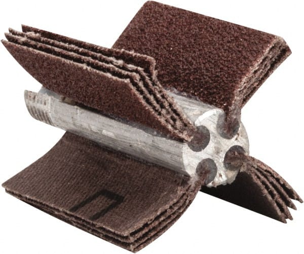 Merit Abrasives - 60 Grit, Coated, Aluminum Oxide Bore Polisher - Medium Grade, 22,000 RPM, Polishes Bores with 1 to 1-1/2" Diam - Exact Tooling