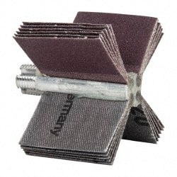 Merit Abrasives - 120 Grit, Coated, Aluminum Oxide Bore Polisher - Fine Grade, 22,000 RPM, Polishes Bores with 1-1/2 to 2" Diam - Exact Tooling