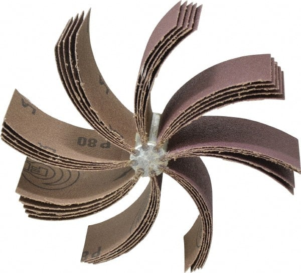 Merit Abrasives - 80 Grit, Coated, Aluminum Oxide Bore Polisher - Medium Grade, 8,000 RPM, Polishes Bores with 5-1/4 to 5-7/8" Diam - Exact Tooling