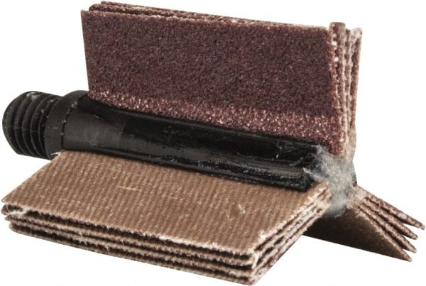 Merit Abrasives - 80 Grit, Coated, Aluminum Oxide Bore Polisher - Medium Grade, 25,000 RPM, Polishes Bores with 5/8 to 1" Diam - Exact Tooling