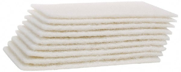 Merit Abrasives - Hand Pad - White, 6" Wide x 9" Long, Nonwoven - Exact Tooling