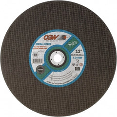 Camel Grinding Wheels - 14" 24 Grit Aluminum Oxide Cutoff Wheel - 5/32" Thick, 20mm Arbor, 5,500 Max RPM - Exact Tooling