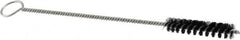 Brush Research Mfg. - 2-1/2" Long x 1/2" Diam Nylon Tube Brush - 10" OAL, 0.012" Filament Diam, 0.168" Shank Diam - Exact Tooling