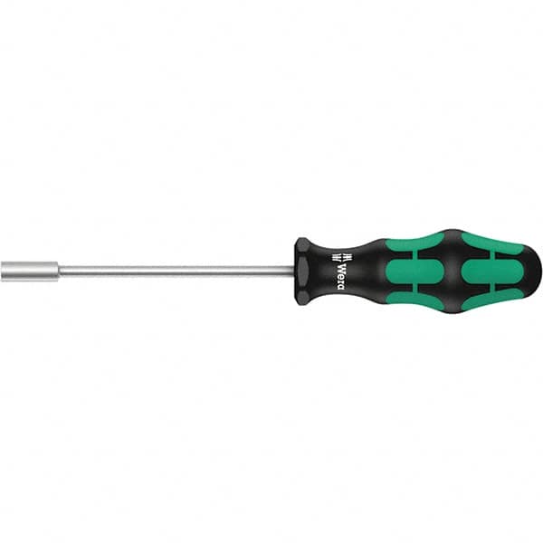 Wera - 13mm Solid Shaft Nutdriver - Cushion Grip Handle, 237mm OAL - Exact Tooling