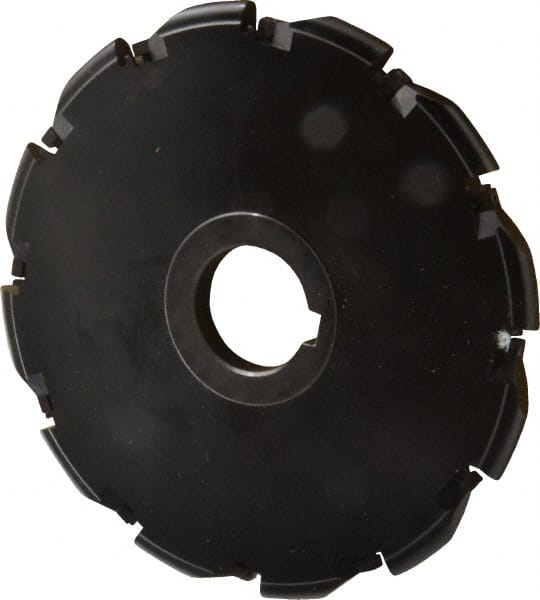 Cutting Tool Technologies - Arbor Hole Connection, 3/8" Cutting Width, 2.03" Depth of Cut, 6" Cutter Diam, 1-1/4" Hole Diam, Indexable Slotting Cutter - RA Toolholder, RDC 32.5 Insert, Right Hand Cutting Direction - Exact Tooling