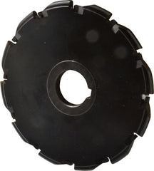 Cutting Tool Technologies - Arbor Hole Connection, 3/8" Cutting Width, 2.03" Depth of Cut, 6" Cutter Diam, 1-1/4" Hole Diam, Indexable Slotting Cutter - RA Toolholder, RDC 32.5 Insert, Right Hand Cutting Direction - Exact Tooling