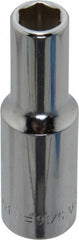 Blackhawk by Proto - 5/16", 3/8" Drive, Deep Hand Socket - 6 Points, 1-13/16" OAL, Chrome Finish - Exact Tooling