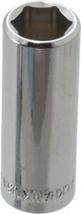 Blackhawk by Proto - 3/8" Drive, Deep Hand Socket - 6 Points, 1-13/16" OAL, Chrome Finish - Exact Tooling